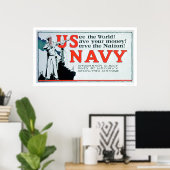 Poster See the World, US Navy (US02162) (Bureau à domicile)