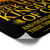 Poster Seek First The Kingdom Of God Matthew Christian Bi (Coin)