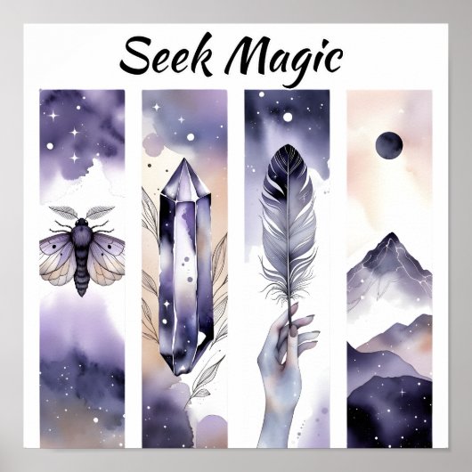 Poster Seek Magic Boho Art (Devant)