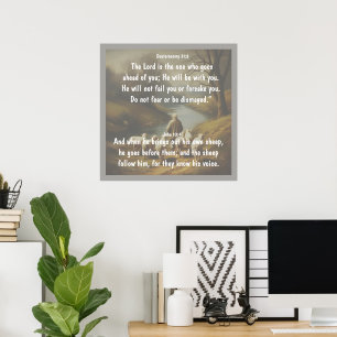 Poster Seigneur Bon Berger Allez Devant Vous Écriture Bib