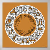 Poster SEIGNEUR DES RINGS™ Doodle Art (Devant)