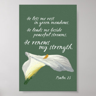 Poster Seigneur est mon Pasteur Psaume 23 Bible chrétienn