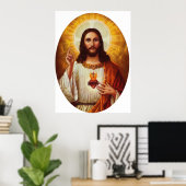 Poster Seigneur Jésus Christ et le Sacré Coeur (Bureau à domicile)