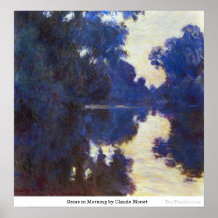 Poster Seine le matin par Claude Monet