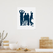 Poster Seinfeld | Graphique de silhouette de groupe (Cuisine)