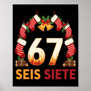 Poster Seis Siete 67 Six Seven Noël 67 Meme
