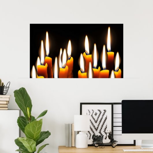 Poster Seize bougies (Bureau à domicile)