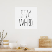 Poster Séjour drôle étrange inspirant tendance hipster hu (Cuisine)