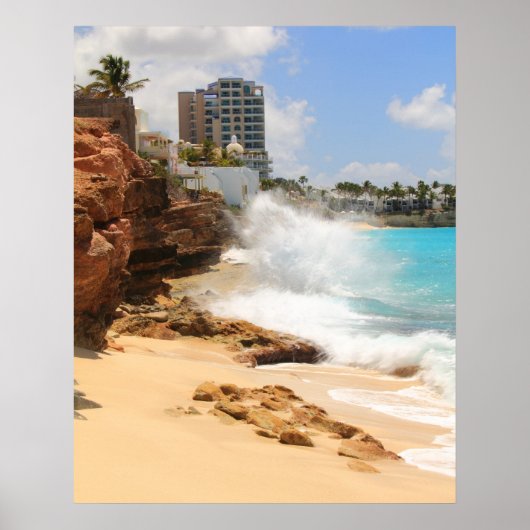 Poster Séjour en mer à Cupecoy Beach Cliffs, St Maarten (Devant)
