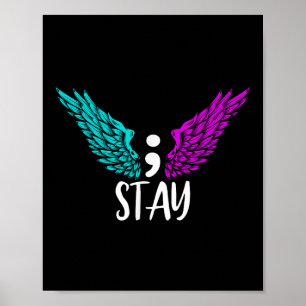 Poster Séjour Semicolon Sensibilisation au suicide Santé