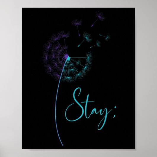 Poster Séjour Semicolon Turquoise & Suicide de Dandel (Devant)