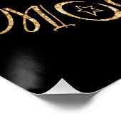 Poster Séjour Wild Moon Citation enfant Golden Dragonfly  (Coin)