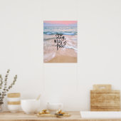 Poster Séjournez à l'abri et gratuitement Belle plage et (Cuisine)