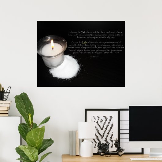 Poster Sel et écriture claire (Bureau à domicile)