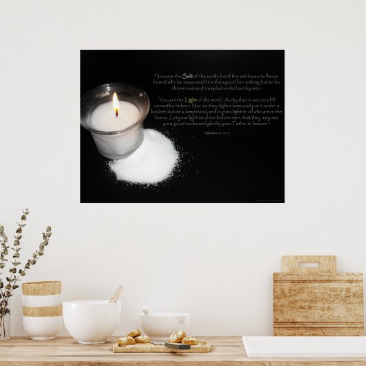 Poster Sel et écriture claire (Cuisine)