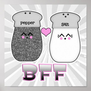 Poster Sel Kawaii n poivre BFF