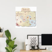 Poster Selecos Adventure Imaginaire Map (Bureau à domicile)