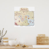 Poster Selecos Adventure Imaginaire Map (Cuisine)