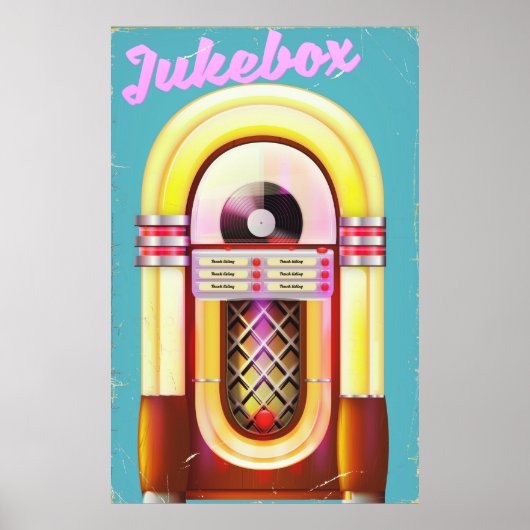 Poster Sélecteur de musique vintage (Devant)