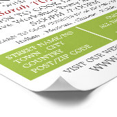 Poster Sélection de légumes, classes de Cuisines Publicit (Coin)