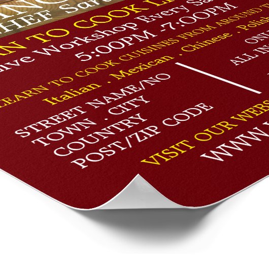 Poster Sélection de légumes, classes de Cuisines Publicit (Coin)