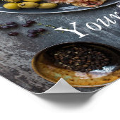 Poster Sélection de nourriture italienne (Coin)