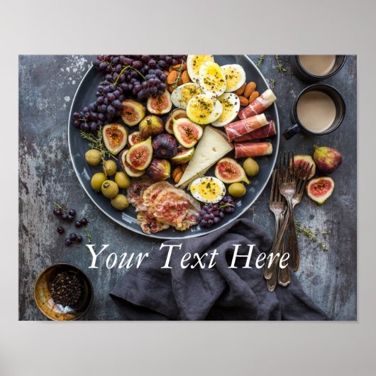 Poster Sélection de nourriture italienne (Devant)