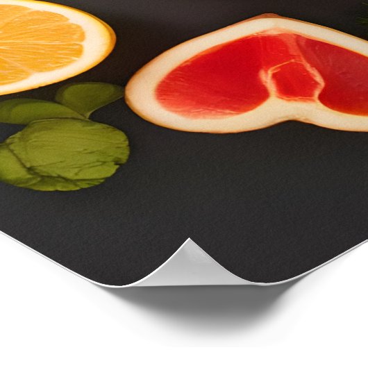 Poster Sélection des aliments sains pour le coeur (Coin)