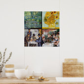 Poster Selection of various impressionist masterpieces (Cuisine)