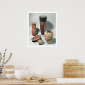 Poster Selection of vases, Naqada I/II Period, 4000-3100 (Cuisine)