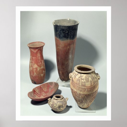 Poster Selection of vases, Naqada I/II Period, 4000-3100 (Devant)