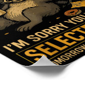 Poster Selective Hearing Funny Raccoon Coffee Trash Panda (Coin)