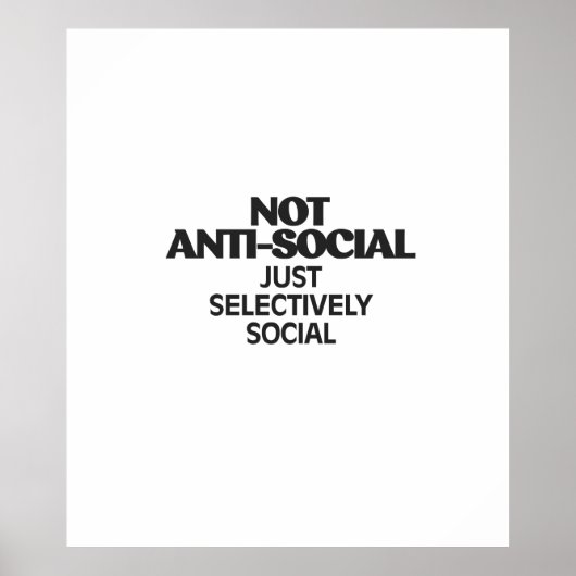 Poster Selectively Social Statement Typography Design (Devant)