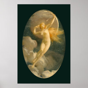 Poster Selene, déesse de la Lune Jules Machard