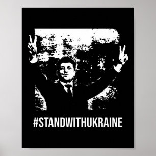 Poster Selenskyj Soutenez l'Ukraine Arrêtez la Guerre Sou