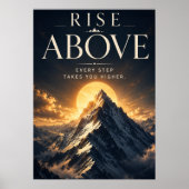 Poster S'élever au-dessus de l'inspiration motivationnell (Devant)