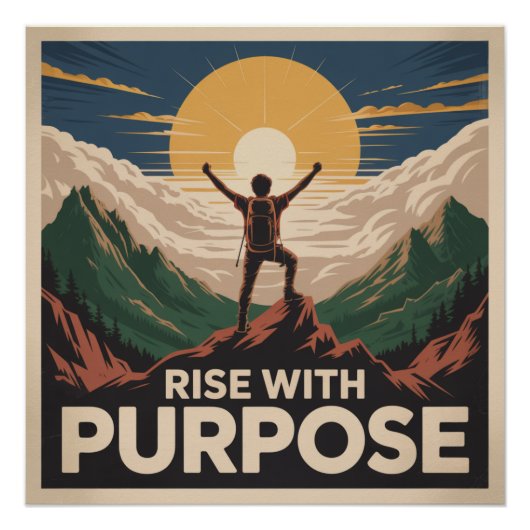 Poster S'élever avec un but (Devant)