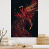 Poster S'élever comme le Phénix Ligne d'Art Doré (Cuisine)