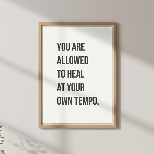 Poster Self Care Quote. Mindful Living