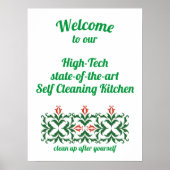 Poster Self Cleaning Cuisine Attitude et plaisir (Devant)