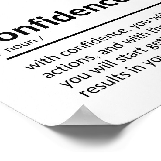 Poster Self-Confidence Quote (Coin)