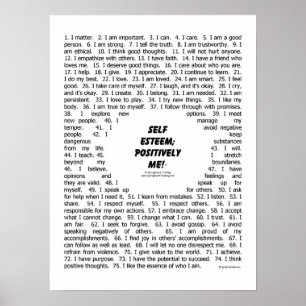 Poster: "Self Esteem_Positive Me" Poster