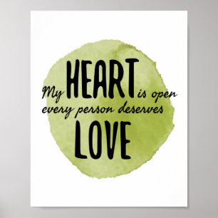 Poster self love positive vibes for life acceptance