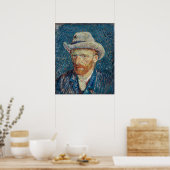 Poster Self Portrait de Grey Felt Hat by Vincent van Go (Cuisine)