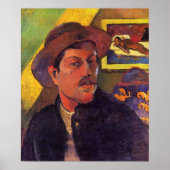 Poster Self-Portrait in a Hat, Paul Gauguin, (Devant)