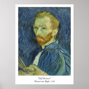 Poster "Self Portrait" with Palette, Vincent van Go