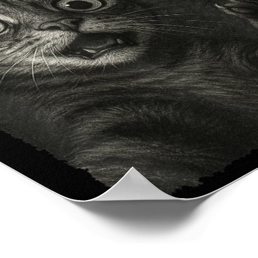 Poster Selfie Chat Halloween Drôle Avec Soky Chat Ghost L (Coin)