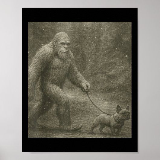 Poster Selfie Sasquatch Alien Et Bigfoot (Devant)