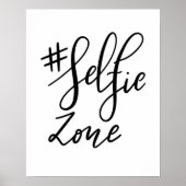 Poster Selfie Zone Script manuscrit Panneau Mariage moder (Devant)