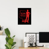 Poster Selina Kyle Catwoman - logo (Bureau à domicile)